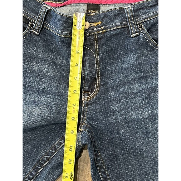 ROCA WEAR WOMENS SIMONE STRAIGHT LEG JEANS SZ 13 EMBELLISHED POCKETS - Picture 5 of 7